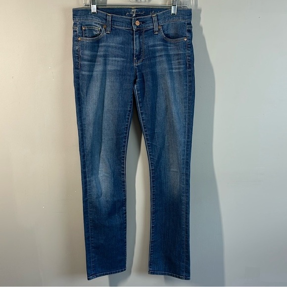 7 For All Mankind Straight Leg Jeans Size 28 - Picture 1 of 15